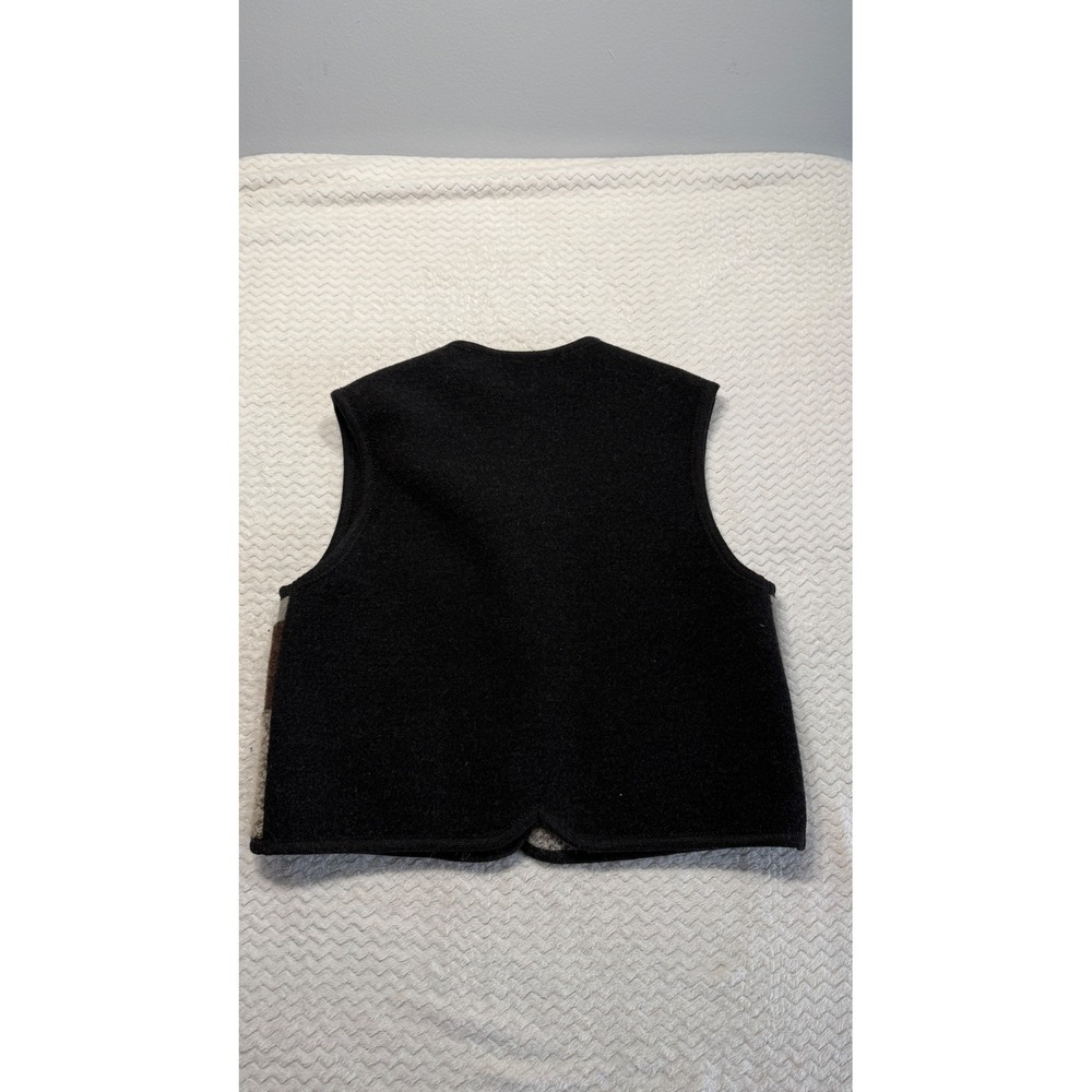 Giesswein Austria Pure New Wool Horse Scenic Landscape Vest Grey Brown Womens 16 - Picture 2 of 9